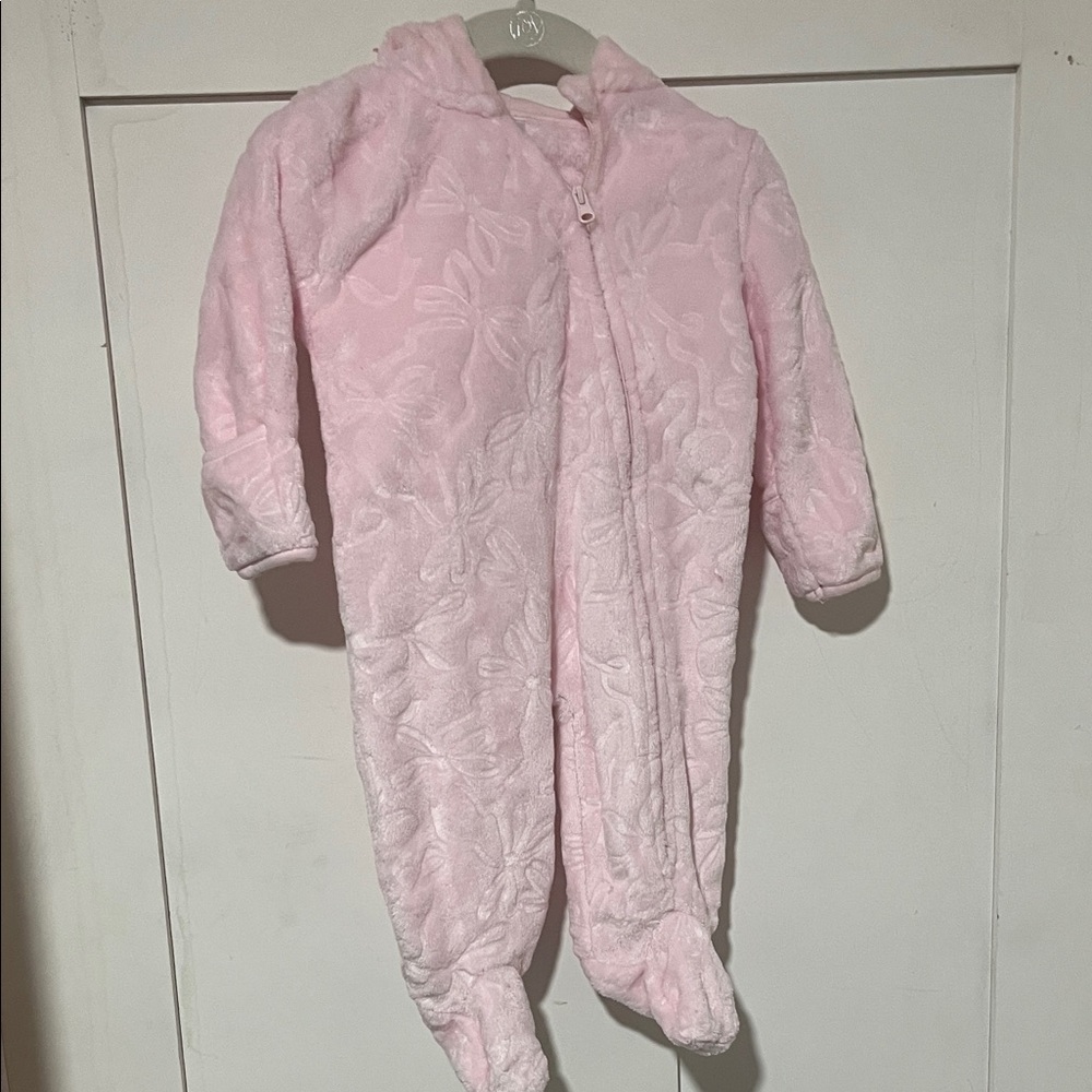 Adorable Pink Kids Footed Onesie